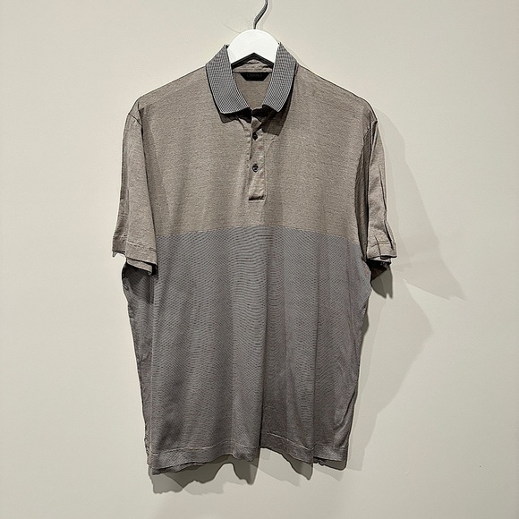 Saks Fifth Avenue Striped Polo - Picture 1 of 8